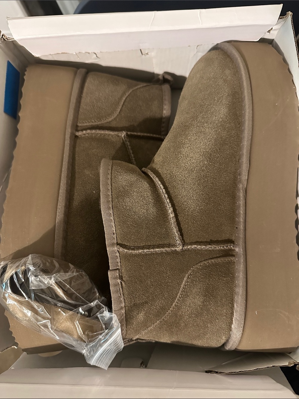 Dream Pairs Taupe Platform Ankle Booties